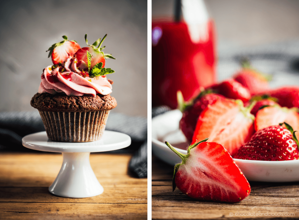 Erdbeer Holunder Cupcakes Rezept