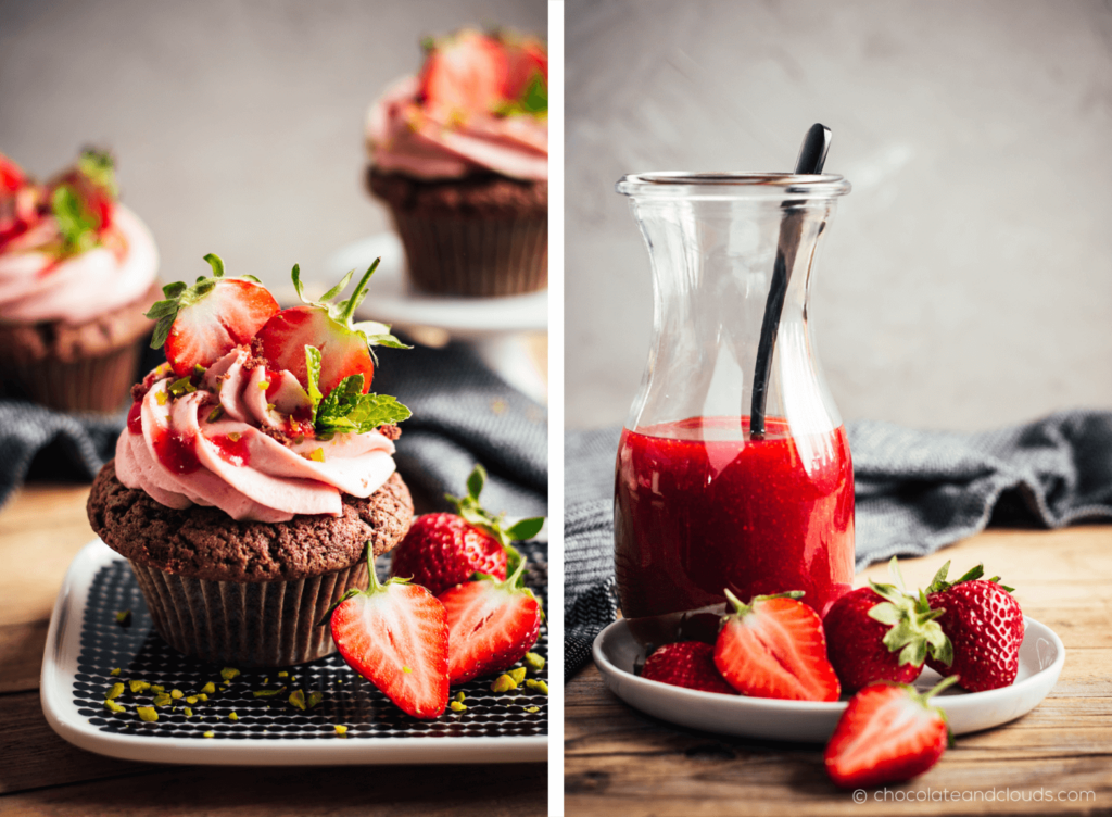 Erdbeer Holunder Cupcakes Rezept