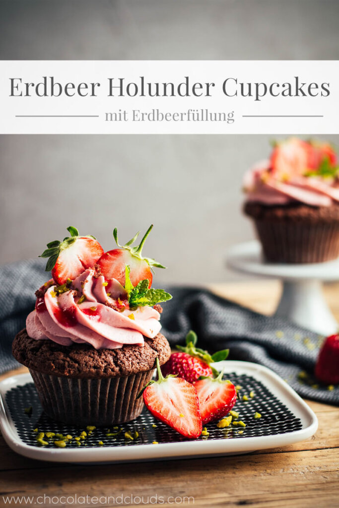 Erdbeer Holunder Cupcakes Rezept