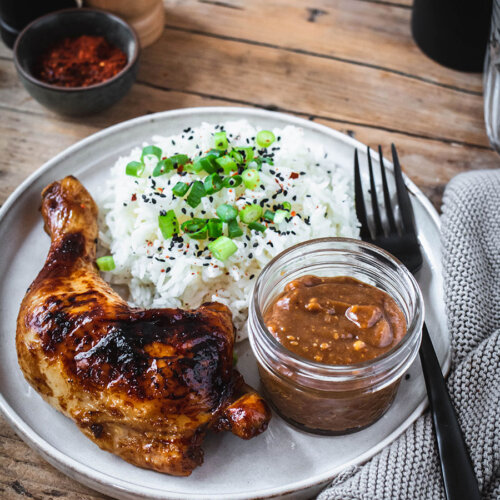 Honey Lime Chicken mit Erdnuss Sauce Rezept